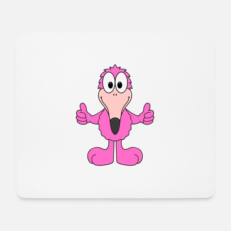 FLAMINGO - VOGEL - TIER - KIND - BABY - Mousepad (Querformat) - Weiß