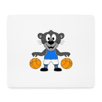PANTHER - BASKETBALL - SPORT - TIER - KIND - BABY - Mousepad (Querformat) - Weiß - Vorne