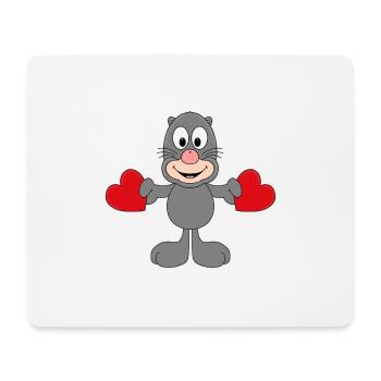 MAULWURF - LIEBE - TIER - KIND - BABY - Mousepad (Querformat) - Weiß - Vorne
