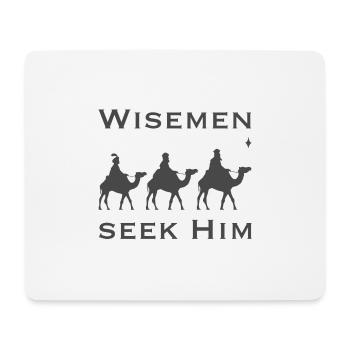 Christliche Weihnachtsdesign-Weise suchen ihn - Mousepad (Querformat) - Weiß - Vorne