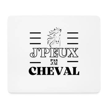 J'peux pas j'ai cheval - Tapis de souris (format paysage) - blanc - Devant