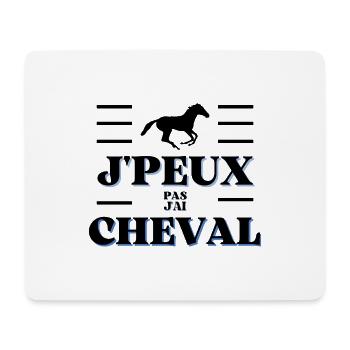 J'peux pas j'ai cheval - Tapis de souris (format paysage) - blanc - Devant