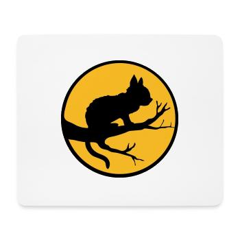 Arbre de lune de chat noir - Tapis de souris (format paysage) - blanc - Devant