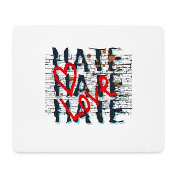 LOVE SHIRT - Mousepad (Querformat) - Weiß - Vorne