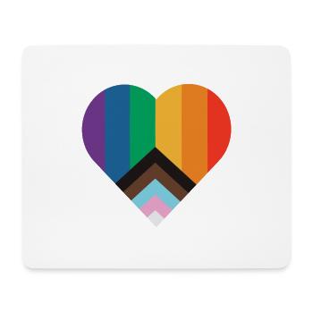 Coeur LGBT - Tapis de souris (format paysage) - blanc - Devant