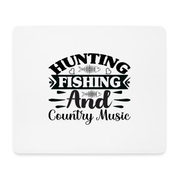 Hunting Fishing and Country Music - Mouse Pad (horizontal) - white - Front