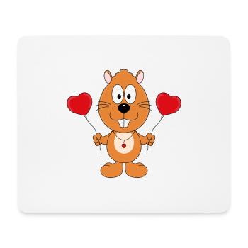 BIBER - OTTER - MARDER - LIEBE - TIER - KINDER - Mousepad (Querformat) - Weiß - Vorne