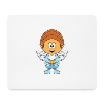 JUNGE - ENGEL - KIND - HIMMEL - BABY - KINDER - Mousepad (Querformat) - Weiß - Vorne