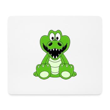 KROKODIL - TIER - KIND - BABY - Mousepad (Querformat) - Weiß - Vorne