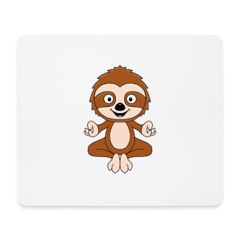 FAULTIER - YOGA - PILATES - TIER - KIND - BABY - Mousepad (Querformat) - Weiß - Vorne
