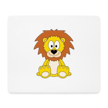 LÖWE - TIER - KIND - BABY - Mousepad (Querformat) - Weiß - Vorne