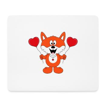 FUCHS - LIEBE - TIER - KIND - BABY - Mousepad (Querformat) - Weiß - Vorne