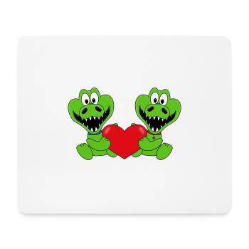 KROKODILE - TIERE - KIND - BABY - LIEBE - Mousepad (Querformat) - Weiß - Vorne