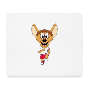 HYÄNE - LAUFEN - JOGGEN - TIER - KIND - BABY - Mousepad (Querformat) - Weiß - Vorne