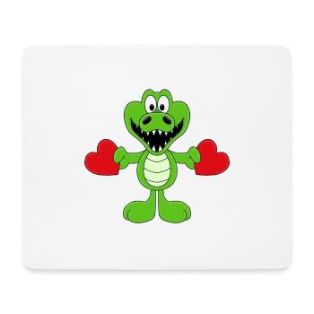 KROKODIL - LIEBE - TIER - KIND - BABY - Mousepad (Querformat) - Weiß - Vorne