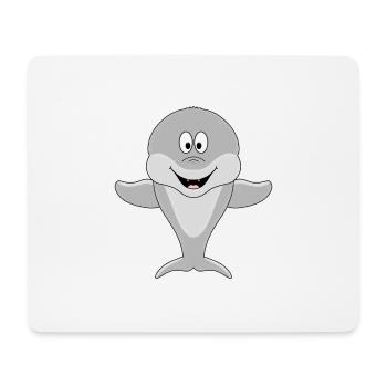 DELFIN - TIER - KIND - BABY - Mousepad (Querformat) - Weiß - Vorne
