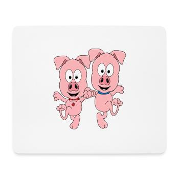 SCHWEINE - TANZEN - LIEBE - TANZPAAR - TANZSCHULE - Mousepad (Querformat) - Weiß - Vorne