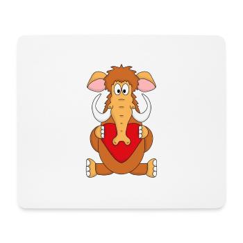 MAMUT - LIEBE - TIER - KIND - BABY - Mousepad (Querformat) - Weiß - Vorne