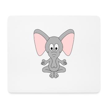 ELEFANT - PILATES - YOGA - TIER - KIND - BABY - Mousepad (Querformat) - Weiß - Vorne