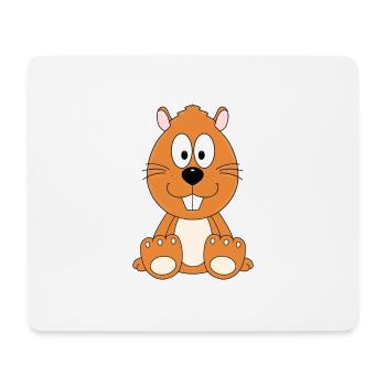 BIBER - OTTER - MARDER - TIER - KIND - BABY - Mousepad (Querformat) - Weiß - Vorne