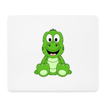 DINOSAURIER - GECKO - ECHSE - TIER - KIND - BABY - Mousepad (Querformat) - Weiß - Vorne