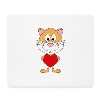 HAMSTER - LIEBE - TIER - KIND - BABY - Mousepad (Querformat) - Weiß - Vorne