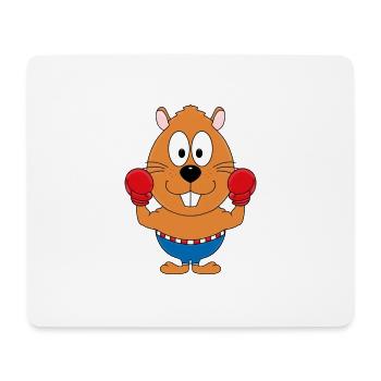 BOXER - BIBER - OTTER - TIER - KIND - BABY - Mousepad (Querformat) - Weiß - Vorne
