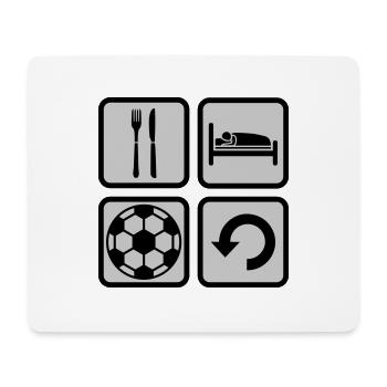 Football Eat Sleep Icons - Mouse Pad (horizontal) - white - Front