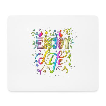 Denken Sie über den Tellerrand hinaus positive Gedanken glücklich - Mousepad (Querformat) - Weiß - Vorne