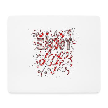 Denken Sie über den Tellerrand hinaus positive Gedanken glücklich - Mousepad (Querformat) - Weiß - Vorne