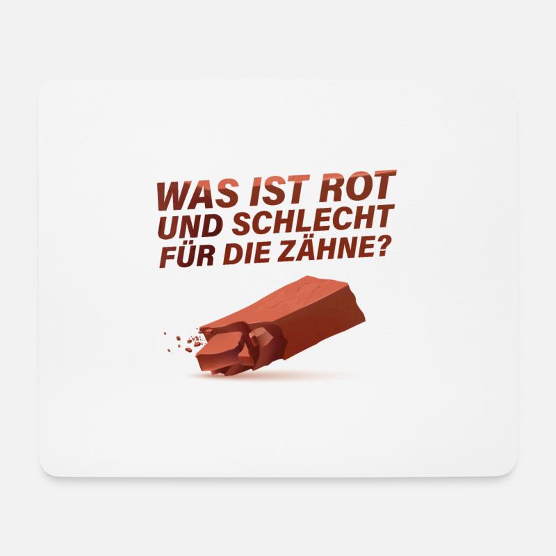 Ziegelstein - Lustiger Spruch - Mousepad (Querformat) - Weiß