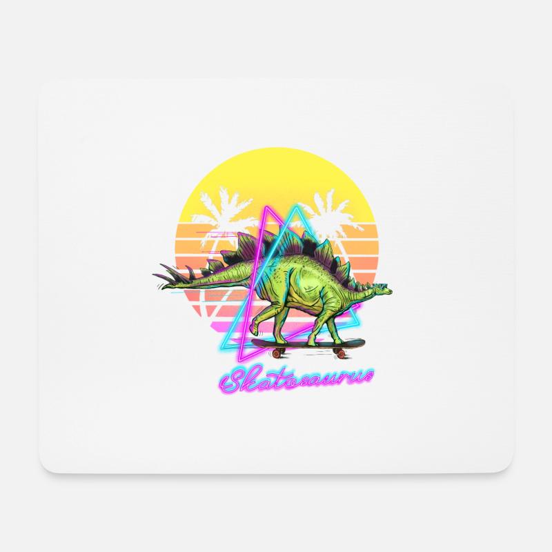 Skatosaurus - Mousepad (Querformat) - Weiß