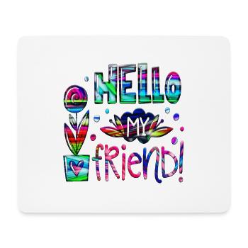 mein Freund positive Gedanken glücklich - Mousepad (Querformat) - Weiß - Vorne