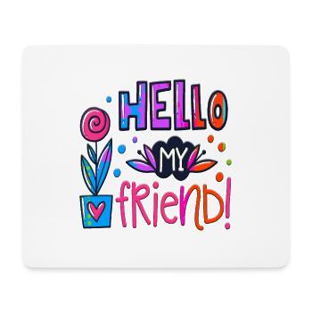 mein Freund positive Gedanken glücklich - Mousepad (Querformat) - Weiß - Vorne