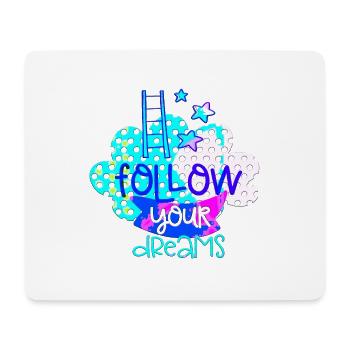 Ihre Träume positive Gedanken glücklich - Mousepad (Querformat) - Weiß - Vorne