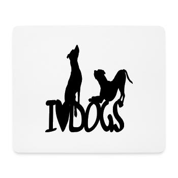 I love Dogs - Mousepad (Querformat) - Weiß - Vorne