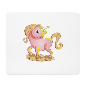 Douce licorne - Tapis de souris (format paysage) - blanc - Devant
