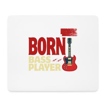 Geborener Bassist - Mousepad (Querformat) - Weiß - Vorne
