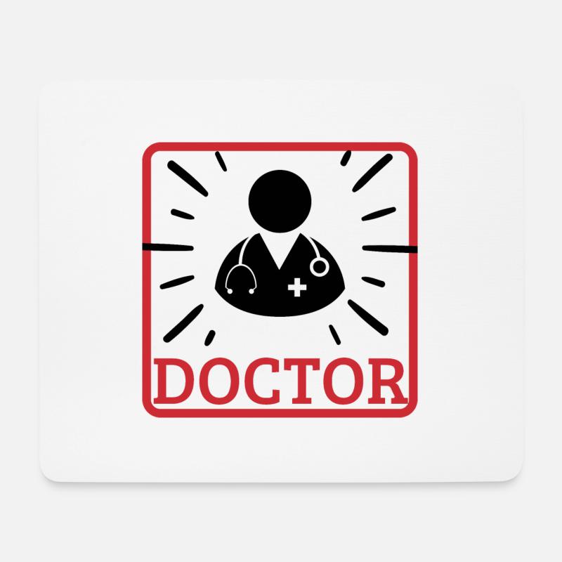 Docteur - Tapis de souris (format paysage) - blanc