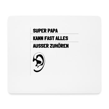 Super Papa - Mousepad (Querformat) - Weiß - Vorne