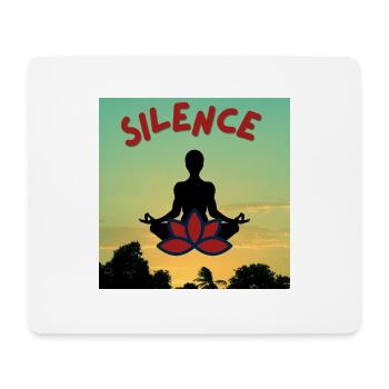 silence meditation - Mouse Pad (horizontal) - white - Front