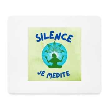 silence I meditate - Mouse Pad (horizontal) - white - Front