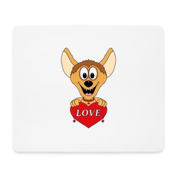 LIEBE - HYÄNE - TIER - KIND - BABY - Mousepad (Querformat) - Weiß - Vorne