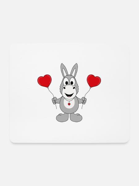 ESEL - LIEBE - TIER - KIND - BABY - Mousepad (Querformat) - Weiß