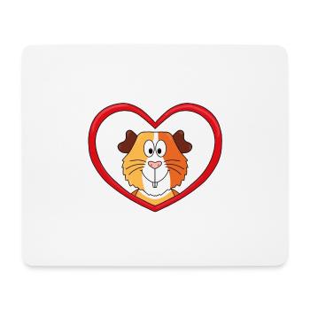 MEERSCHWEINCHEN - LIEBE - TIER - KIND - BABY - Mousepad (Querformat) - Weiß - Vorne