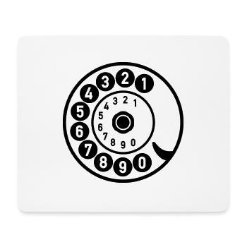 Dial Vintage Phone Call Retro Technologie - Tapis de souris (format paysage) - blanc - Devant