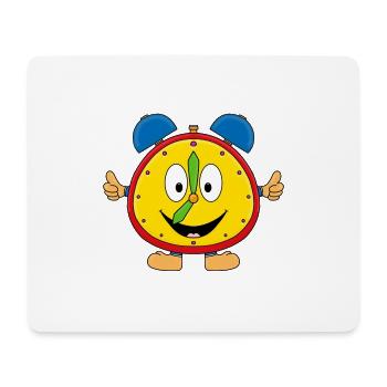 WECKER - UHR - UHRZEIT - KINDER - BABY - Mousepad (Querformat) - Weiß - Vorne