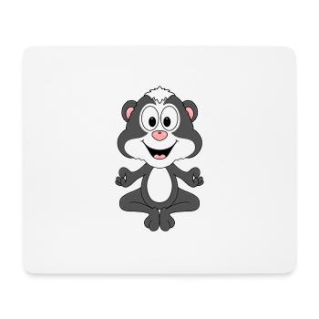STINKTIER - YOGA - PILATES - TIER - KIND - BABY - Mousepad (Querformat) - Weiß - Vorne