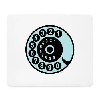 Dial Vintage Phone Call Retro Technology - Mouse Pad (horizontal) - white - Front