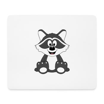 WASCHBÄR - TIER - KIND - BABY - Mousepad (Querformat) - Weiß - Vorne